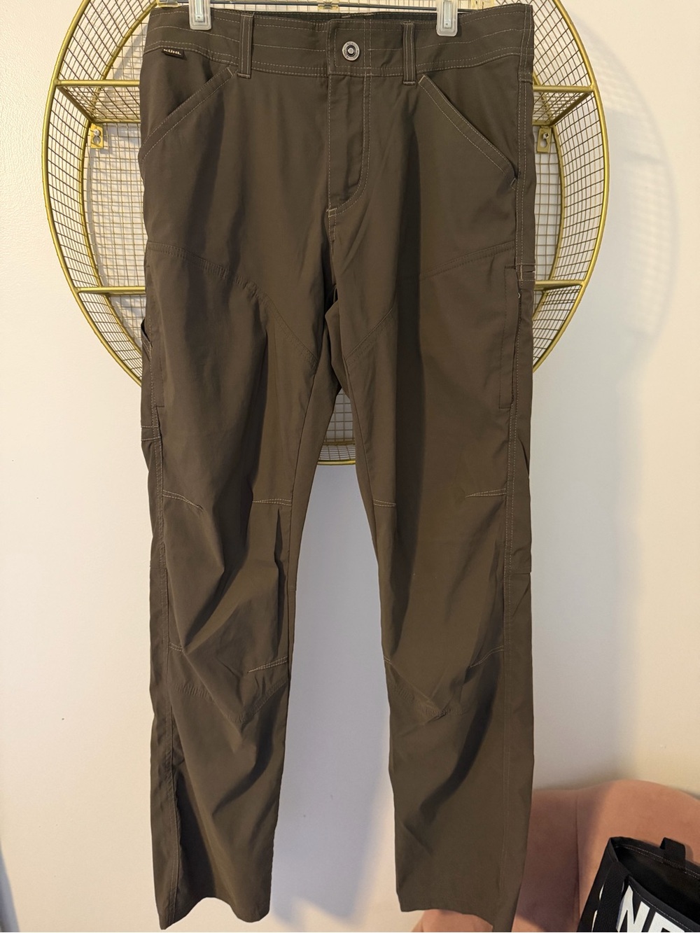 KUHL Renegade Pants Mens 32x34 Dark Khaki Hiking Trail Tech Gorpcore EUC